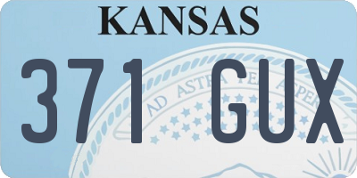 KS license plate 371GUX