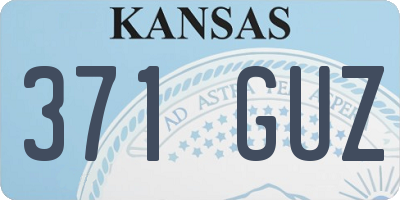 KS license plate 371GUZ