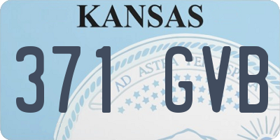 KS license plate 371GVB