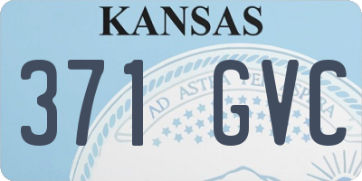 KS license plate 371GVC