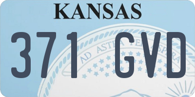 KS license plate 371GVD