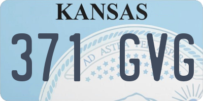 KS license plate 371GVG