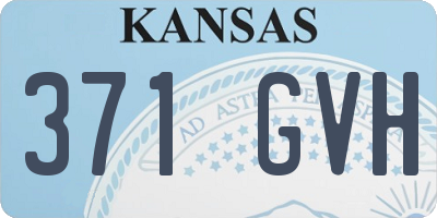 KS license plate 371GVH