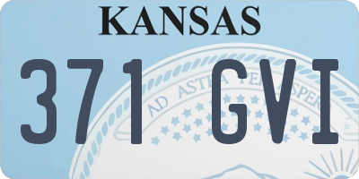 KS license plate 371GVI