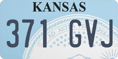 KS license plate 371GVJ