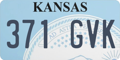KS license plate 371GVK