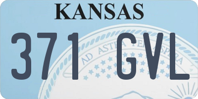 KS license plate 371GVL