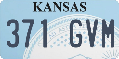KS license plate 371GVM