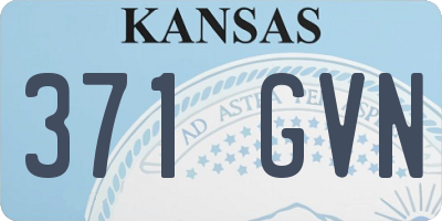 KS license plate 371GVN