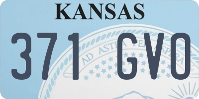 KS license plate 371GVO