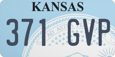 KS license plate 371GVP