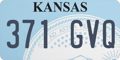 KS license plate 371GVQ
