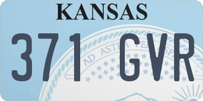 KS license plate 371GVR