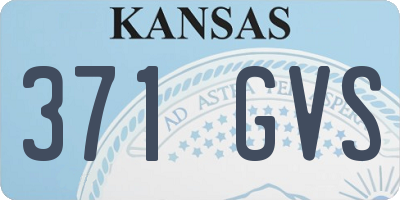 KS license plate 371GVS