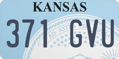 KS license plate 371GVU