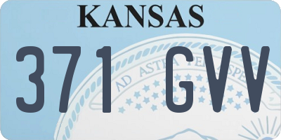 KS license plate 371GVV
