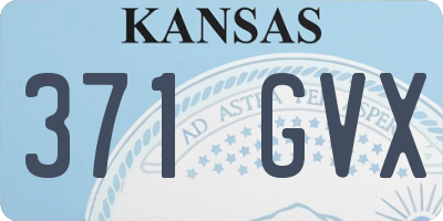 KS license plate 371GVX