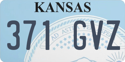 KS license plate 371GVZ