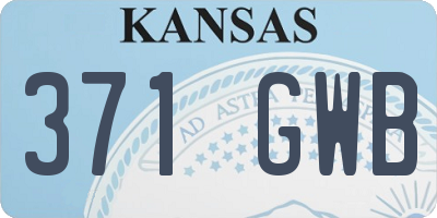 KS license plate 371GWB