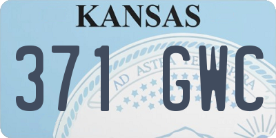 KS license plate 371GWC