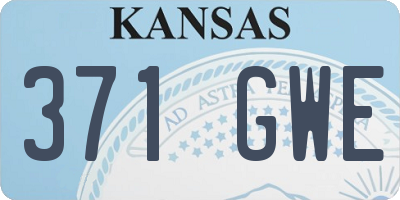 KS license plate 371GWE