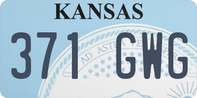 KS license plate 371GWG