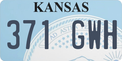 KS license plate 371GWH