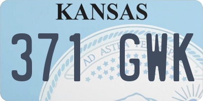 KS license plate 371GWK