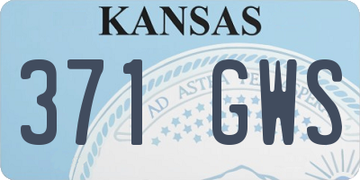 KS license plate 371GWS