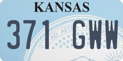 KS license plate 371GWW