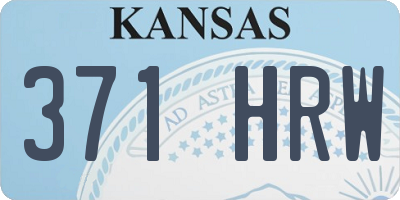 KS license plate 371HRW
