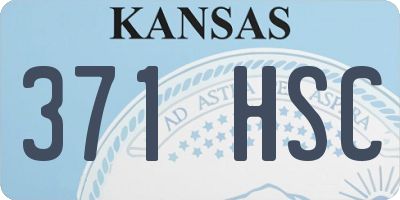 KS license plate 371HSC
