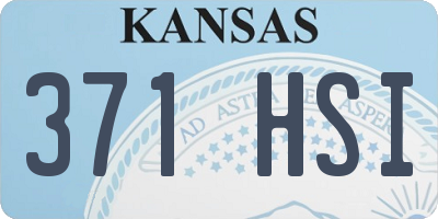 KS license plate 371HSI