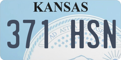 KS license plate 371HSN