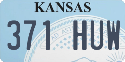 KS license plate 371HUW