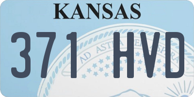 KS license plate 371HVD