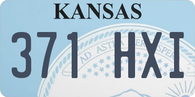 KS license plate 371HXI