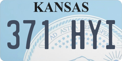 KS license plate 371HYI