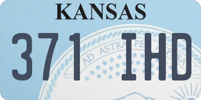 KS license plate 371IHD
