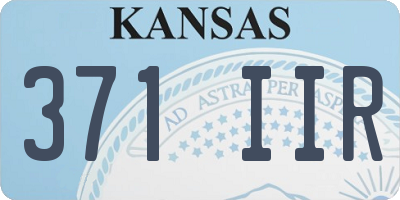 KS license plate 371IIR