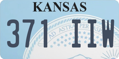 KS license plate 371IIW