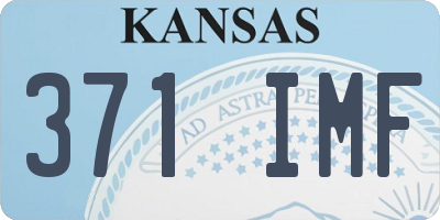 KS license plate 371IMF