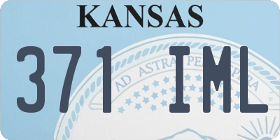 KS license plate 371IML