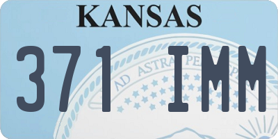 KS license plate 371IMM