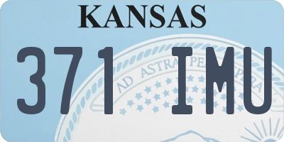 KS license plate 371IMU
