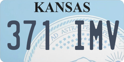 KS license plate 371IMV