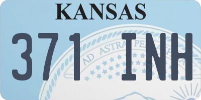 KS license plate 371INH