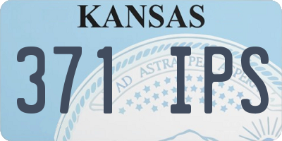 KS license plate 371IPS