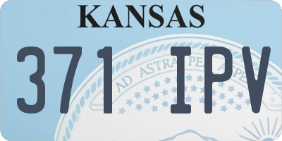 KS license plate 371IPV