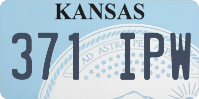 KS license plate 371IPW